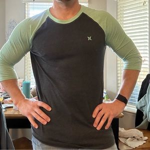 Large 3/4 Sleeve Hurley Shirt